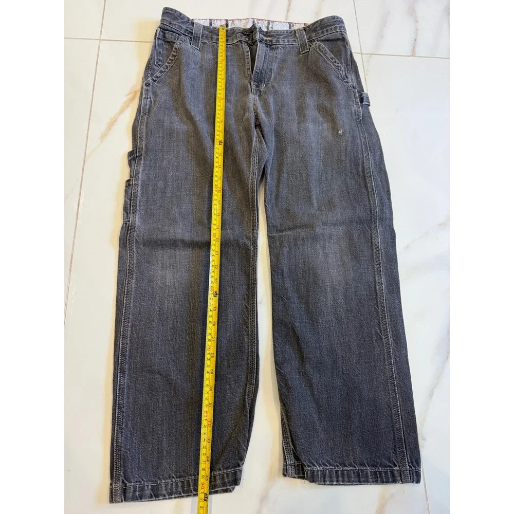 Vintage Levis Carpenter Jeans Mens 33x28 Faded Black Denim Relaxed Fit Pants